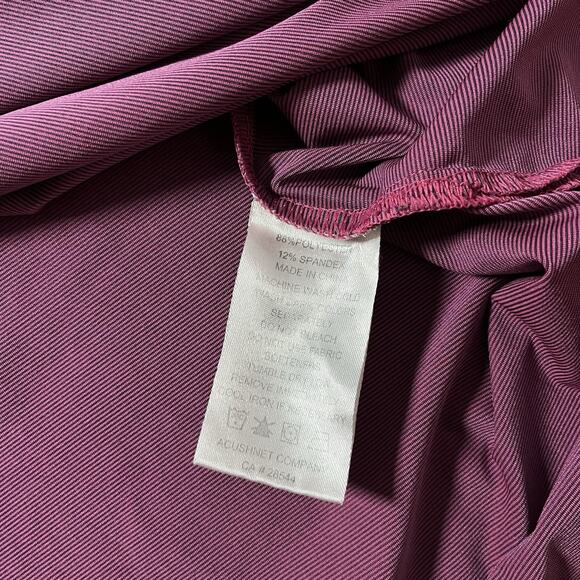 Footjoy Polo Shirt Mens XL Stripe Tour Issue Performance Stretch FJ Logo - Picture 12 of 15